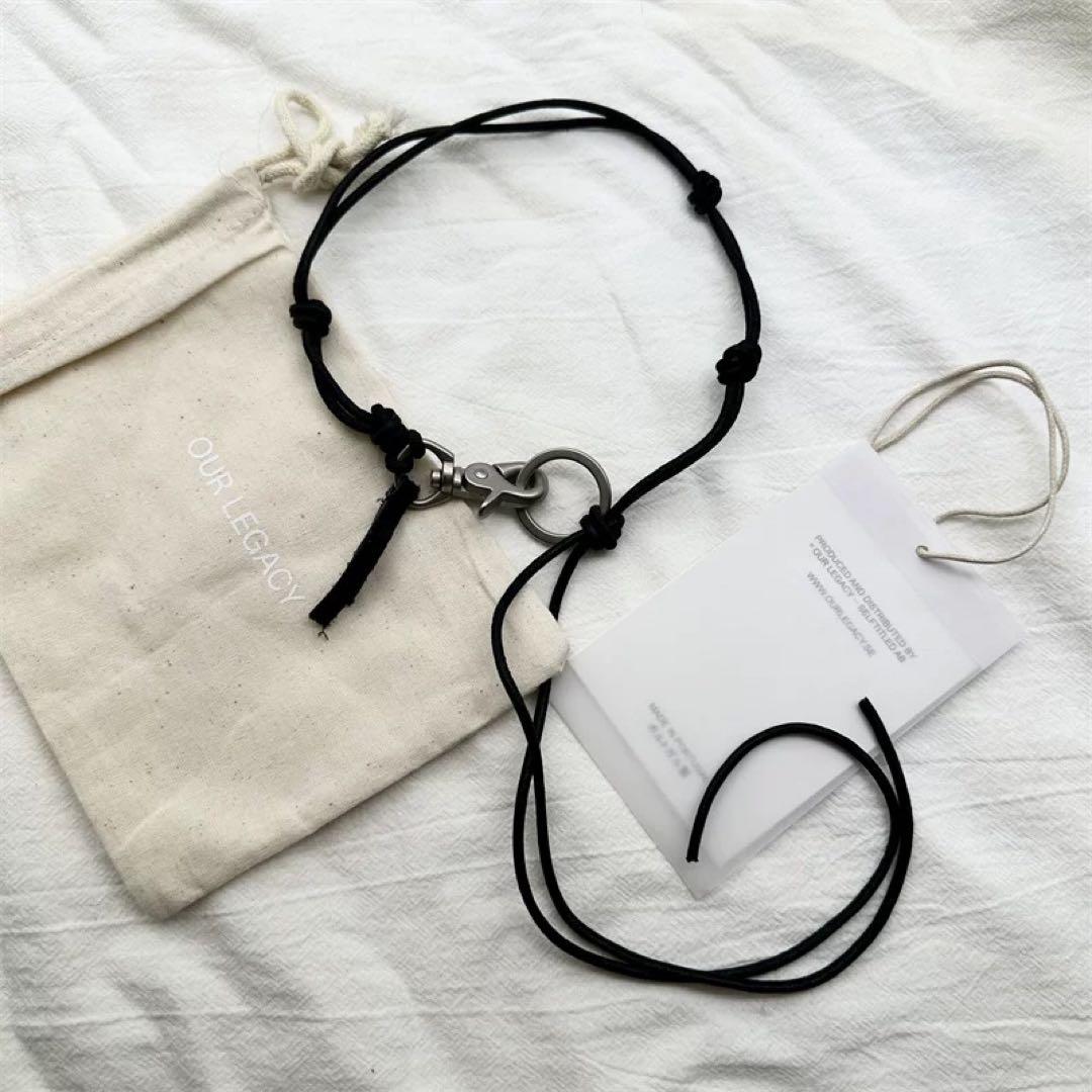 our legacy ブラックノットデザインネックレス