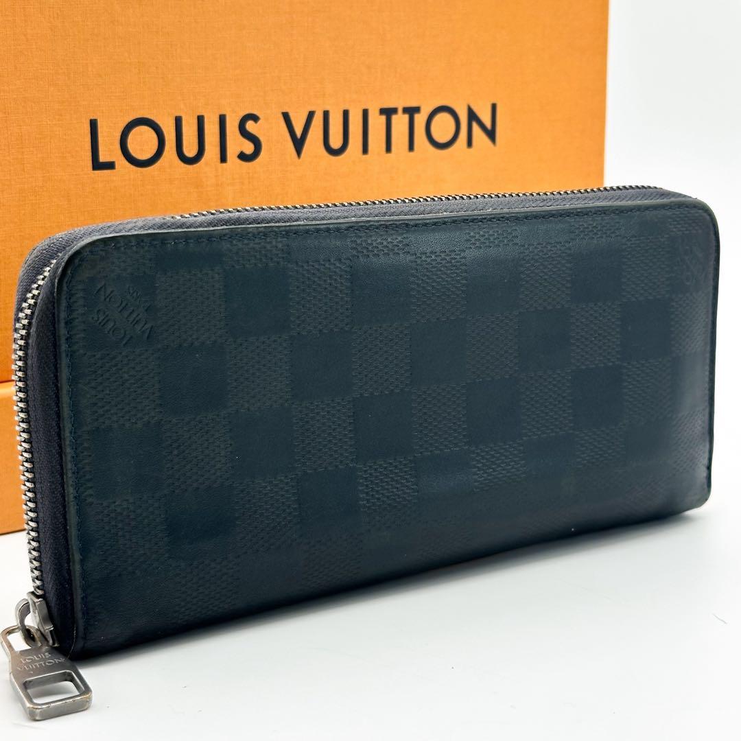 ルイヴィトン ジッピーウォレット ヴェルティカル ダミエ アンフェニ ネイビー