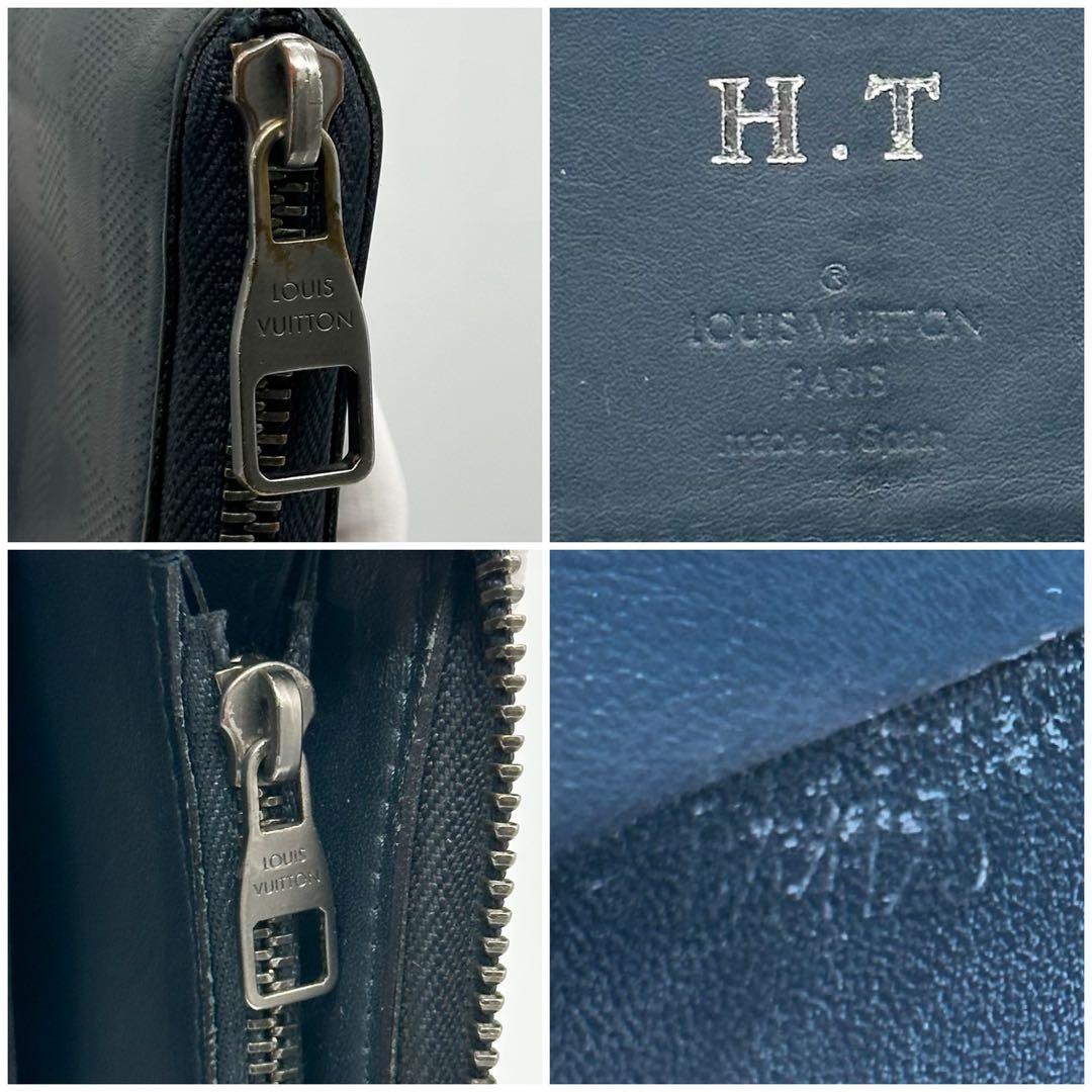 ルイヴィトン ジッピーウォレット ヴェルティカル ダミエ アンフェニ ネイビー