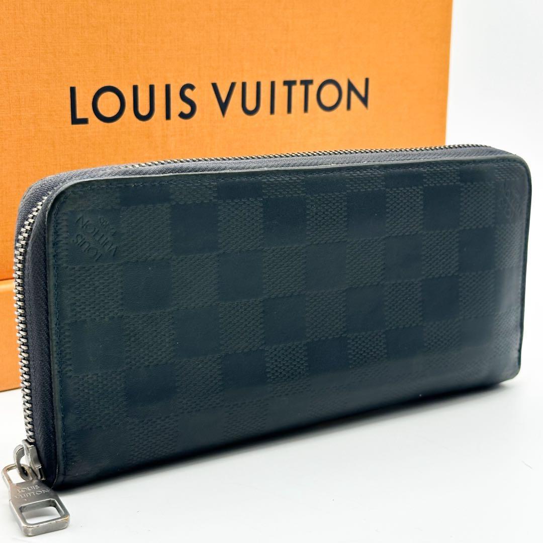 ルイヴィトン ジッピーウォレット ヴェルティカル ダミエ アンフェニ ネイビー