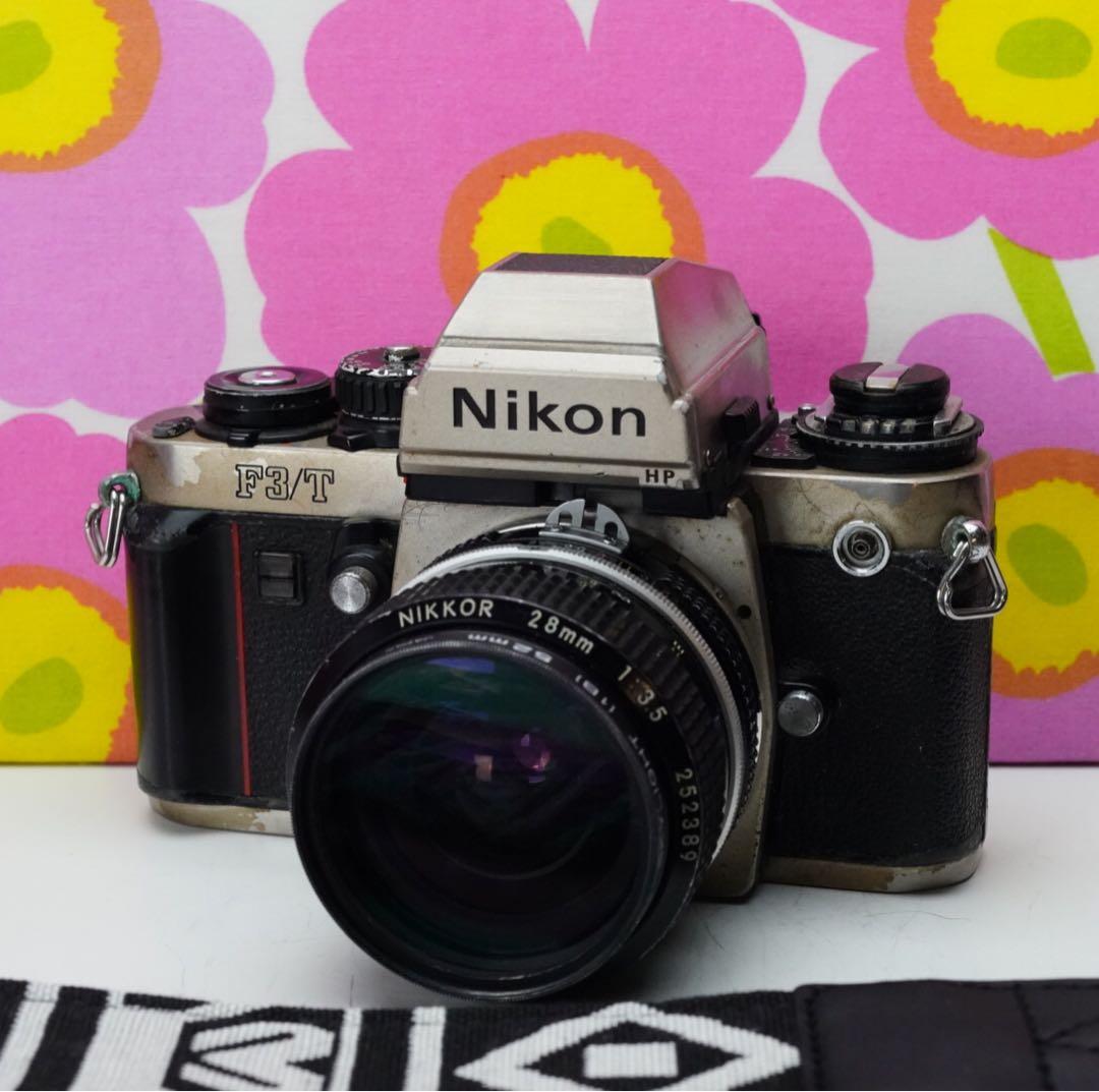 憧れのフィルムカメラ❤️Nikon F3T 単焦点28mm レンズ付きニコン