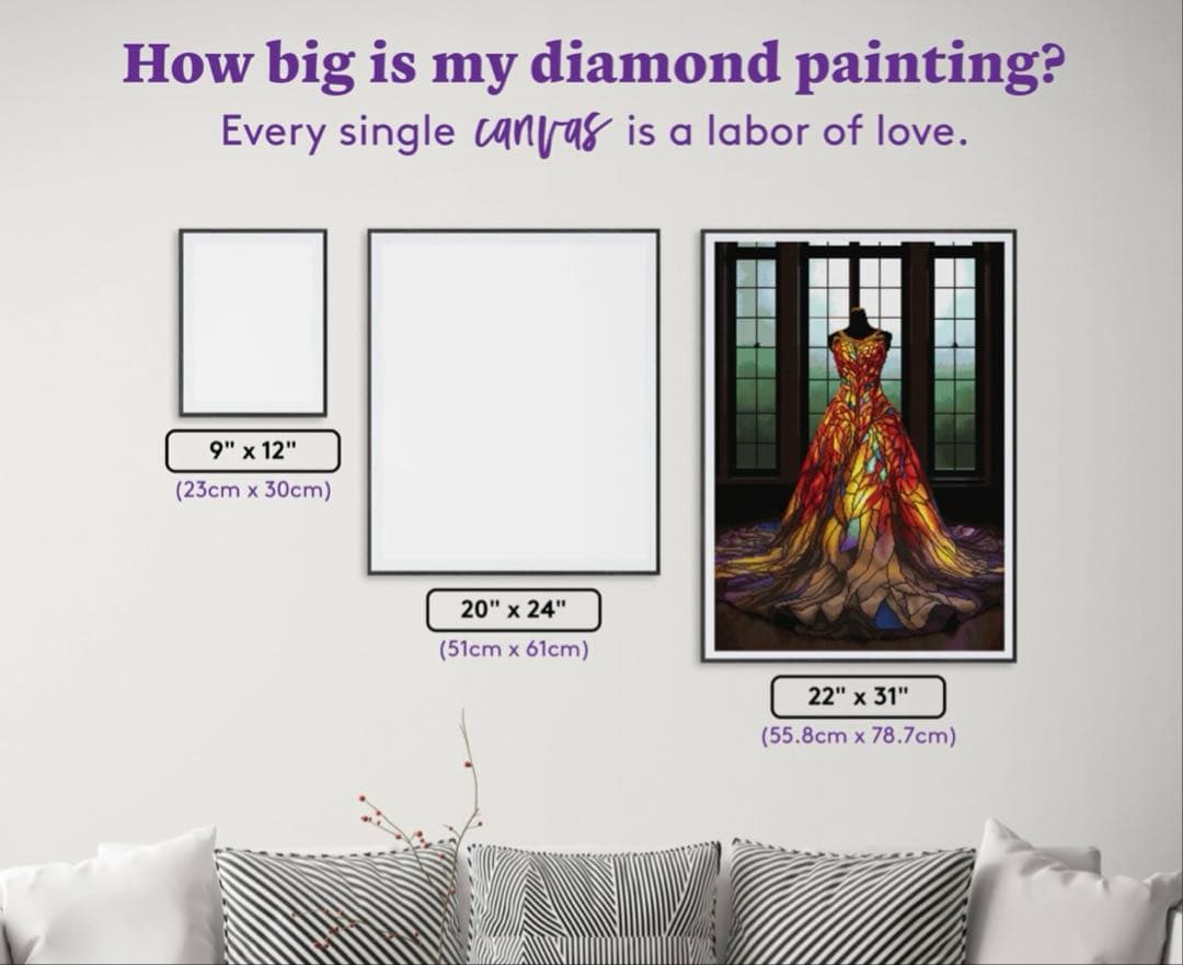 ダイヤモンドアートクラブ　Stained Glass Gown DACキット