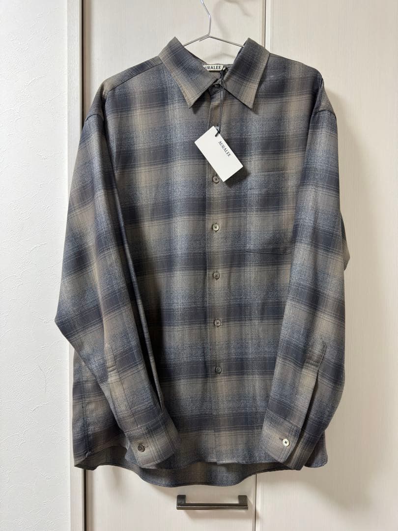 オーラリー 24AW SUPER LIGHT WOOL CHECK S