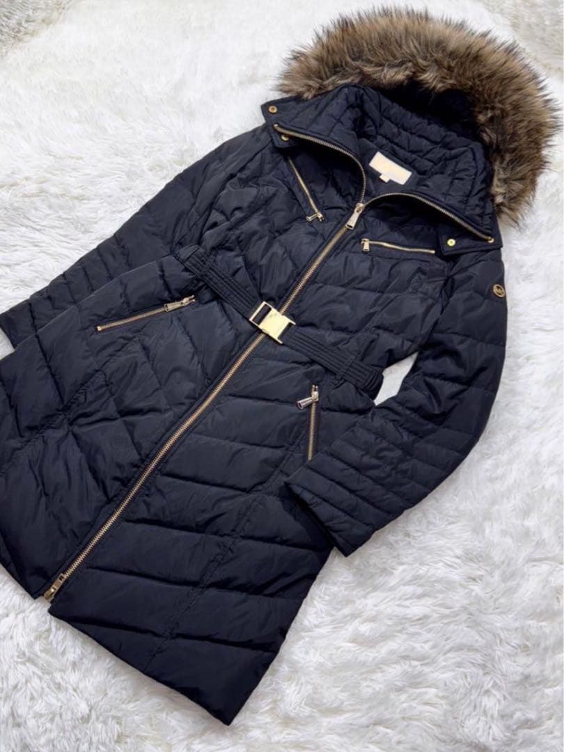 MICHAEL KORS ダウンコート s ブラック ロング丈