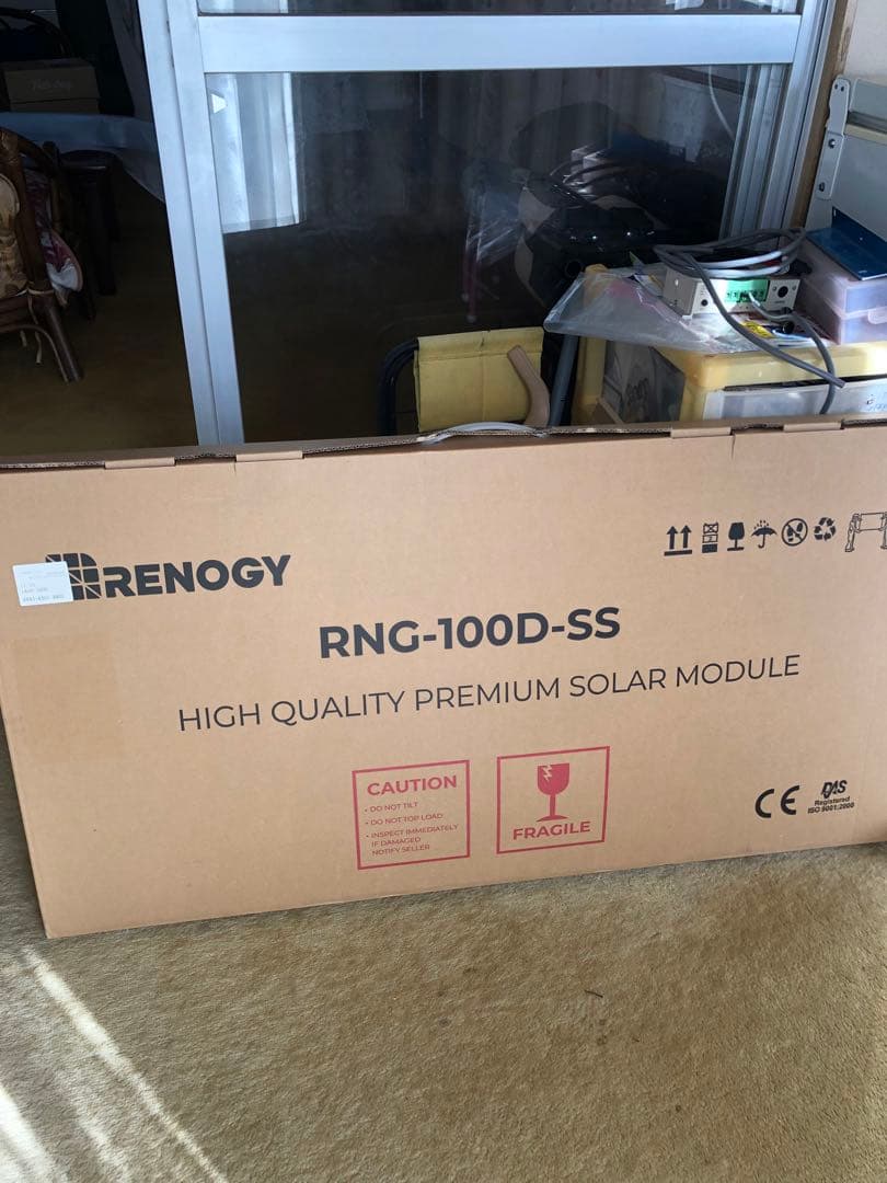 RENOGY ソーラーパネル100W 単結晶 アルミフレーム 100D-SS