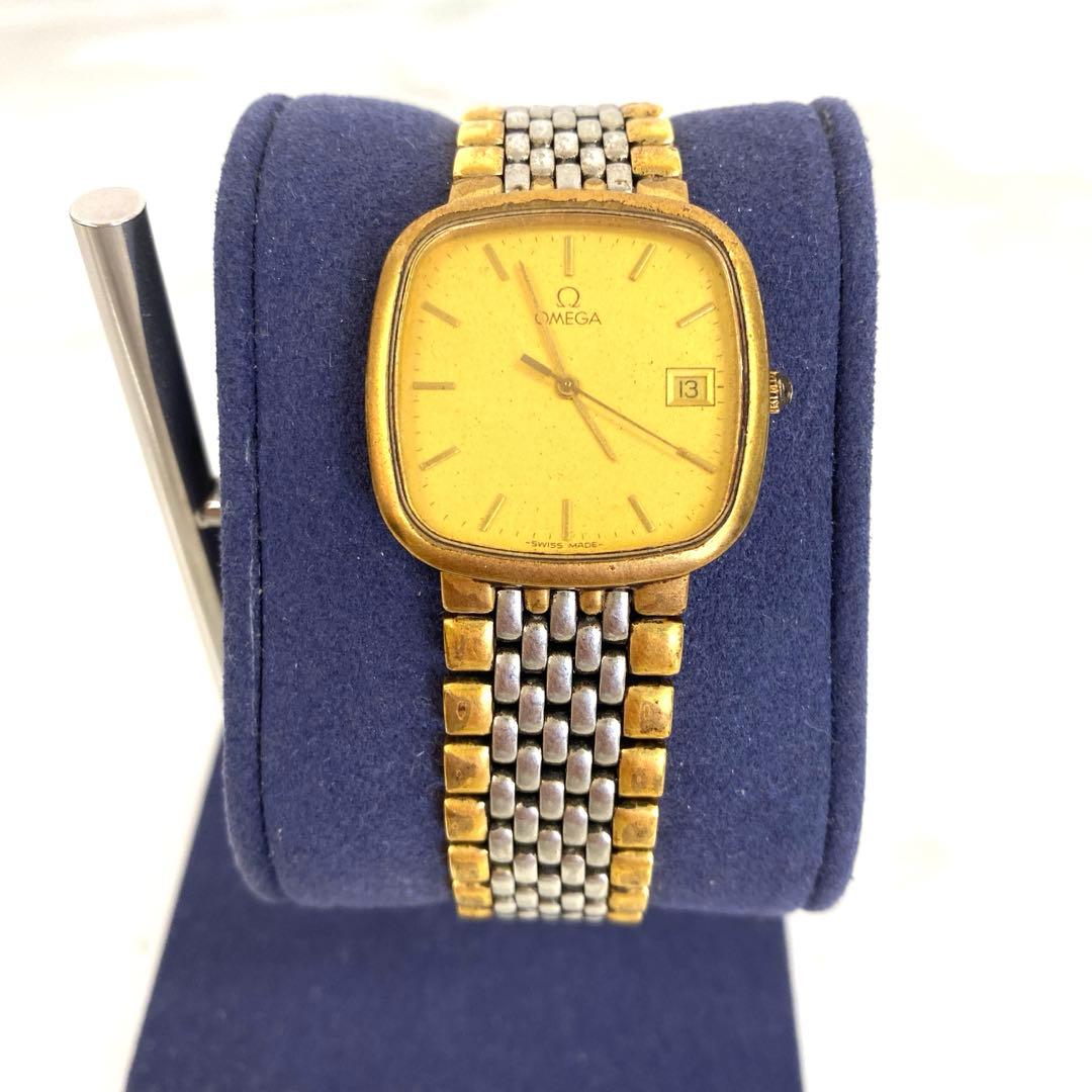 $ 【不動】オメガ デビル Deville スクエア 腕時計 クオーツ