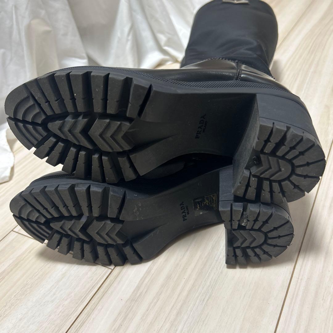 PRADA ブラック ロングブーツ ヒール8cm 元箱あり
