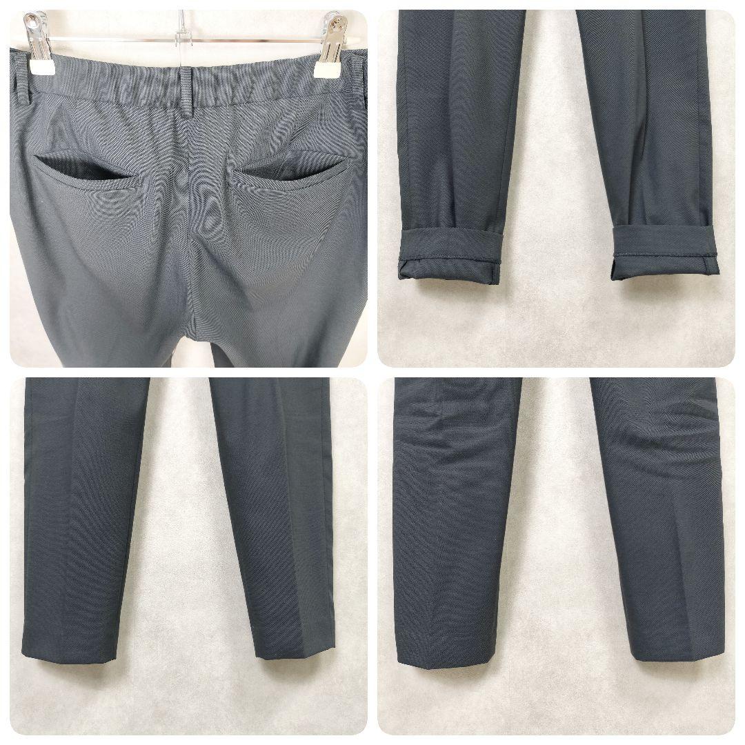 グリーンレーベルリラクシング 洗える ストレッチ ノーカラー パンツスーツ