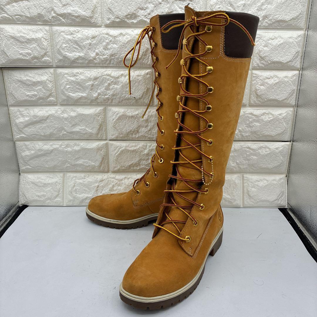 【良品】ティンバーランド ロングブーツ 23345 イエローヌバック 6.5W