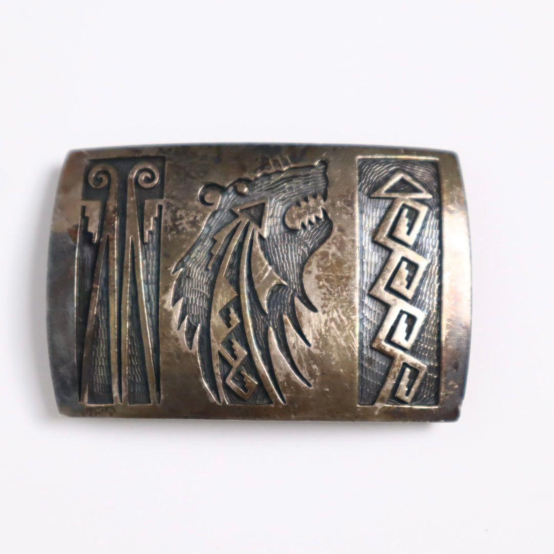 70s〜 NAVAJO HOPI sterling silver ベルトバックル