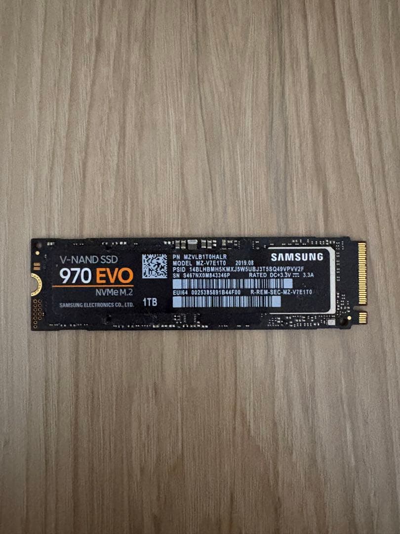 内蔵型SSD Samsung 970 EVO 1TB NVMe M.2 SSD