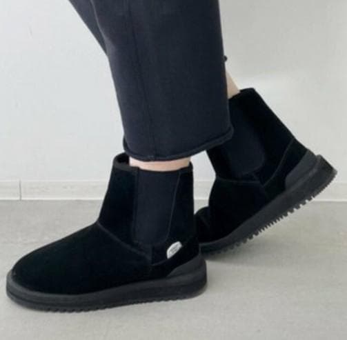 L'Appartement別注　SUICOKEムートンサイドゴアブーツ黒25cm