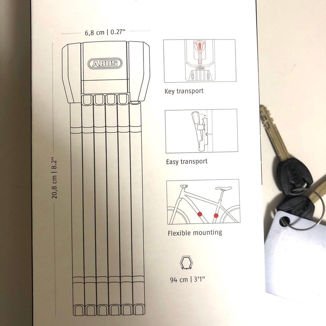 ABUS BORDO 6200K 360度回転　94cm 折り畳み式ロック