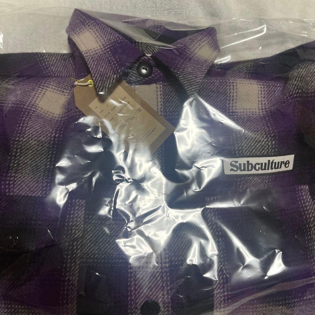 Subculture OMBRE CHECK JACKET PURPLE 新品