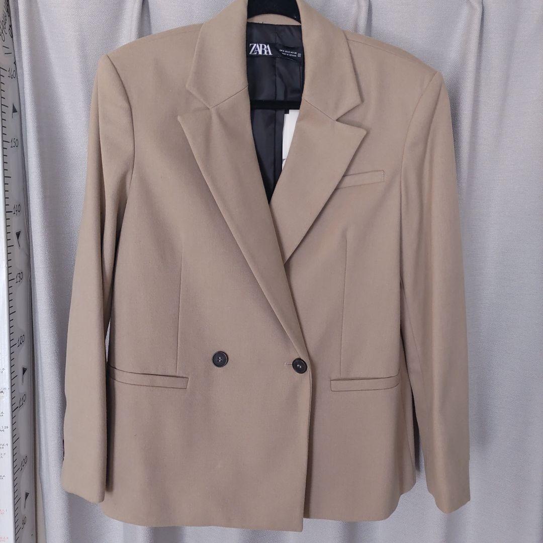 新品未使用 ZARA ダブルブレストブレザー ストレートレッグパンツ セット