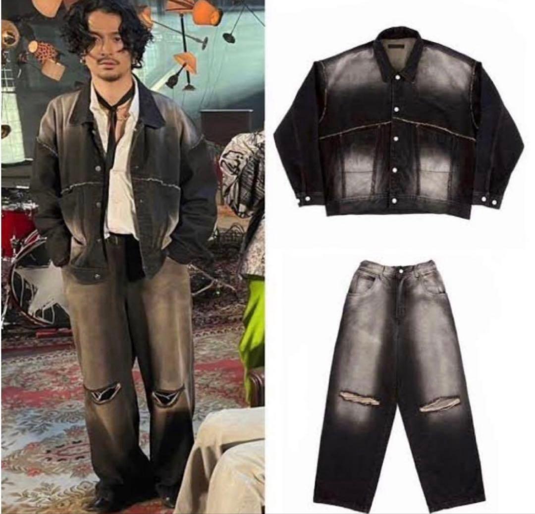 glamour デニム ブラック king gnu 常田大希さん着用