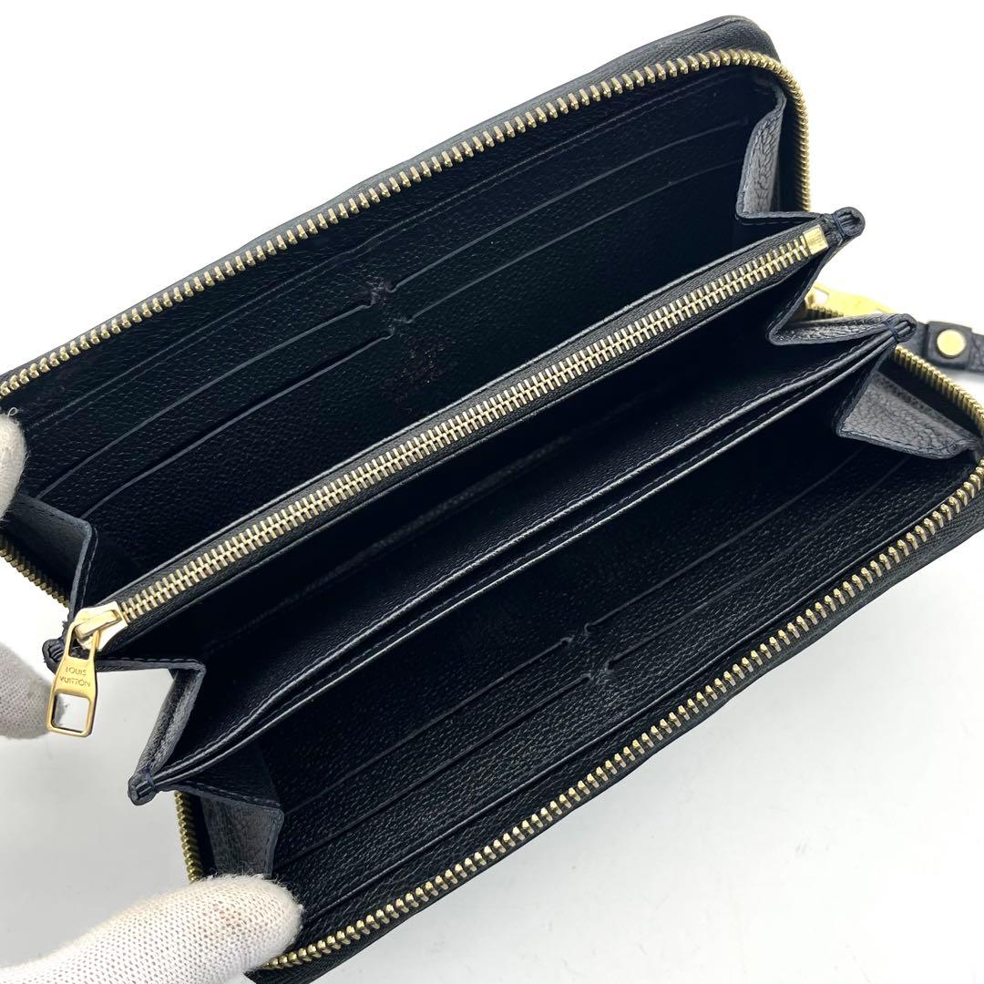 ルイヴィトン アンプラント ジッピーウォレット 長財布 正規品 本物 レザー 黒