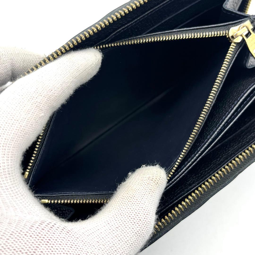 ルイヴィトン アンプラント ジッピーウォレット 長財布 正規品 本物 レザー 黒