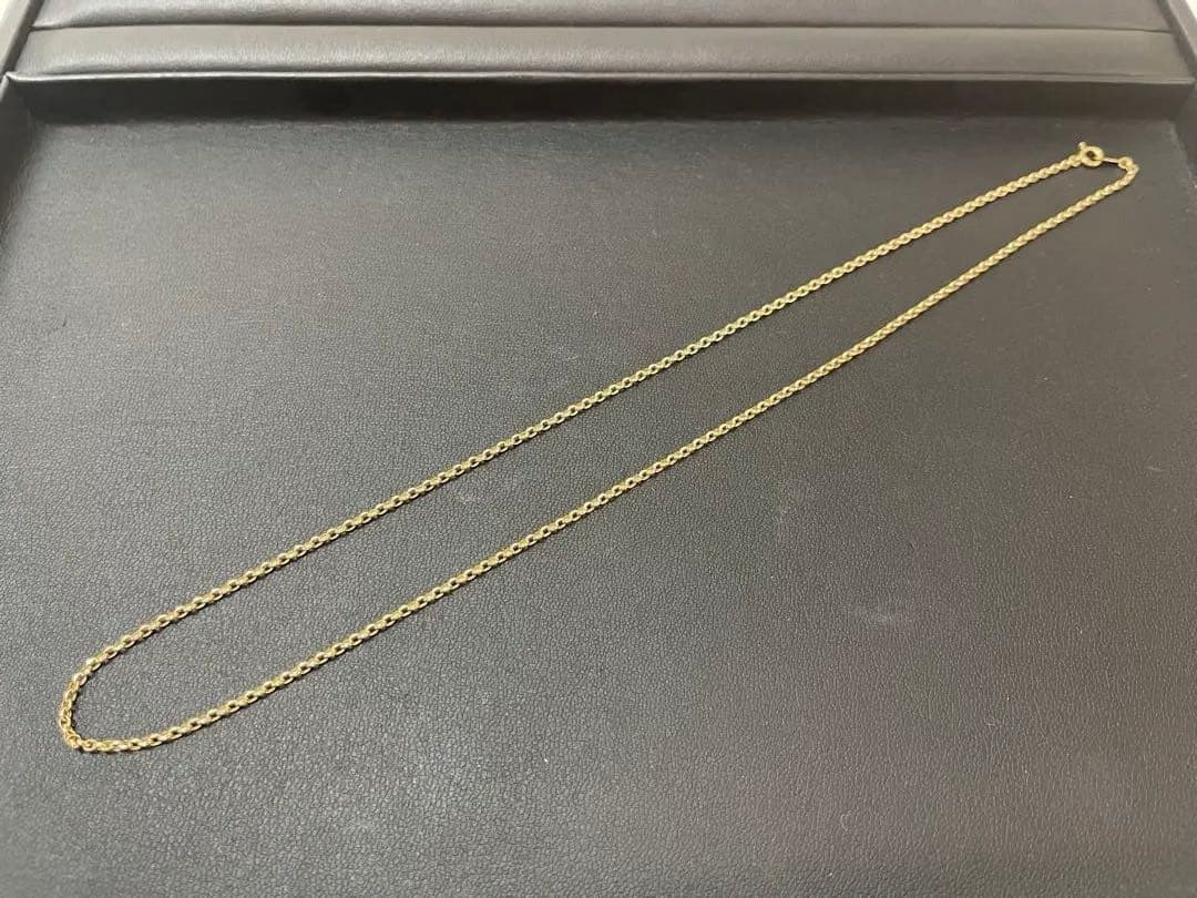 K18 50センチ　ゴールドアズキチェーンネックレス