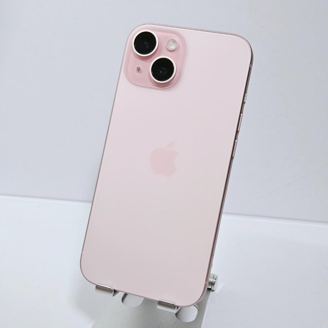 01 iPhone15 ピンク SIMフリー 極美品 未使用ケース付 BT91%