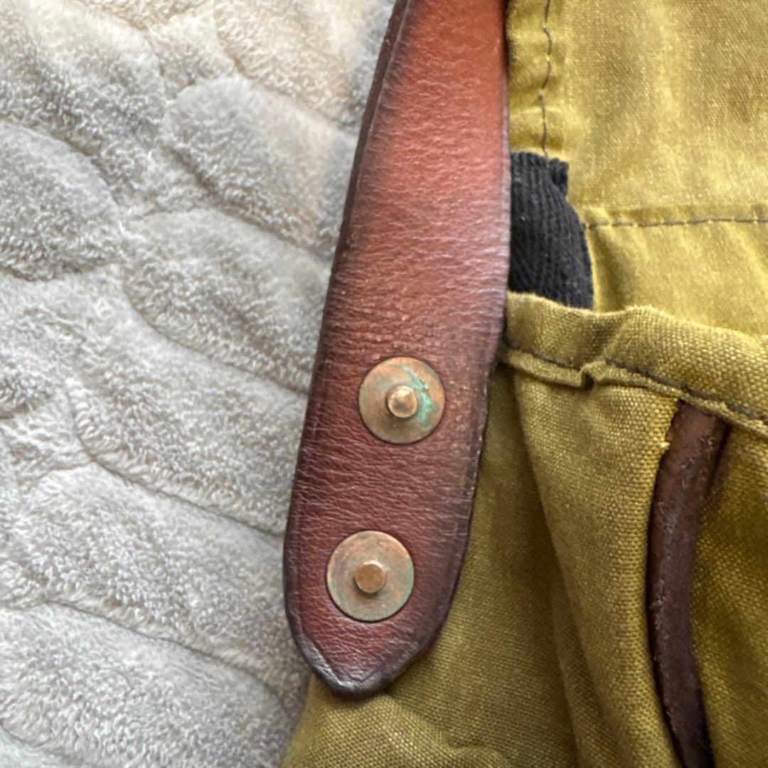 ★DIUBLE RL レザートリム オイルクロス メッセンジャーバッグ