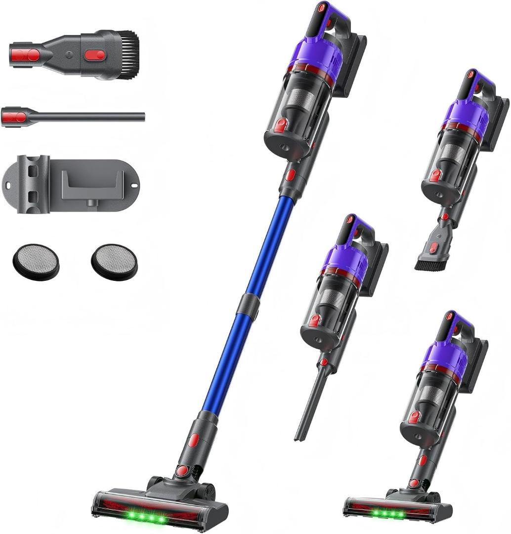 掃除機 コードレス　強力吸引　自立式 軽量 スティック クリーナー ハンディ