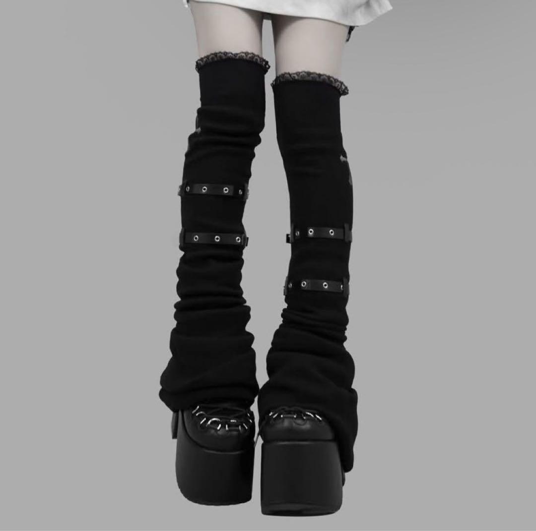 【新品】DimMoireディムモアール 十字の誓いニーハイウォーマー Black