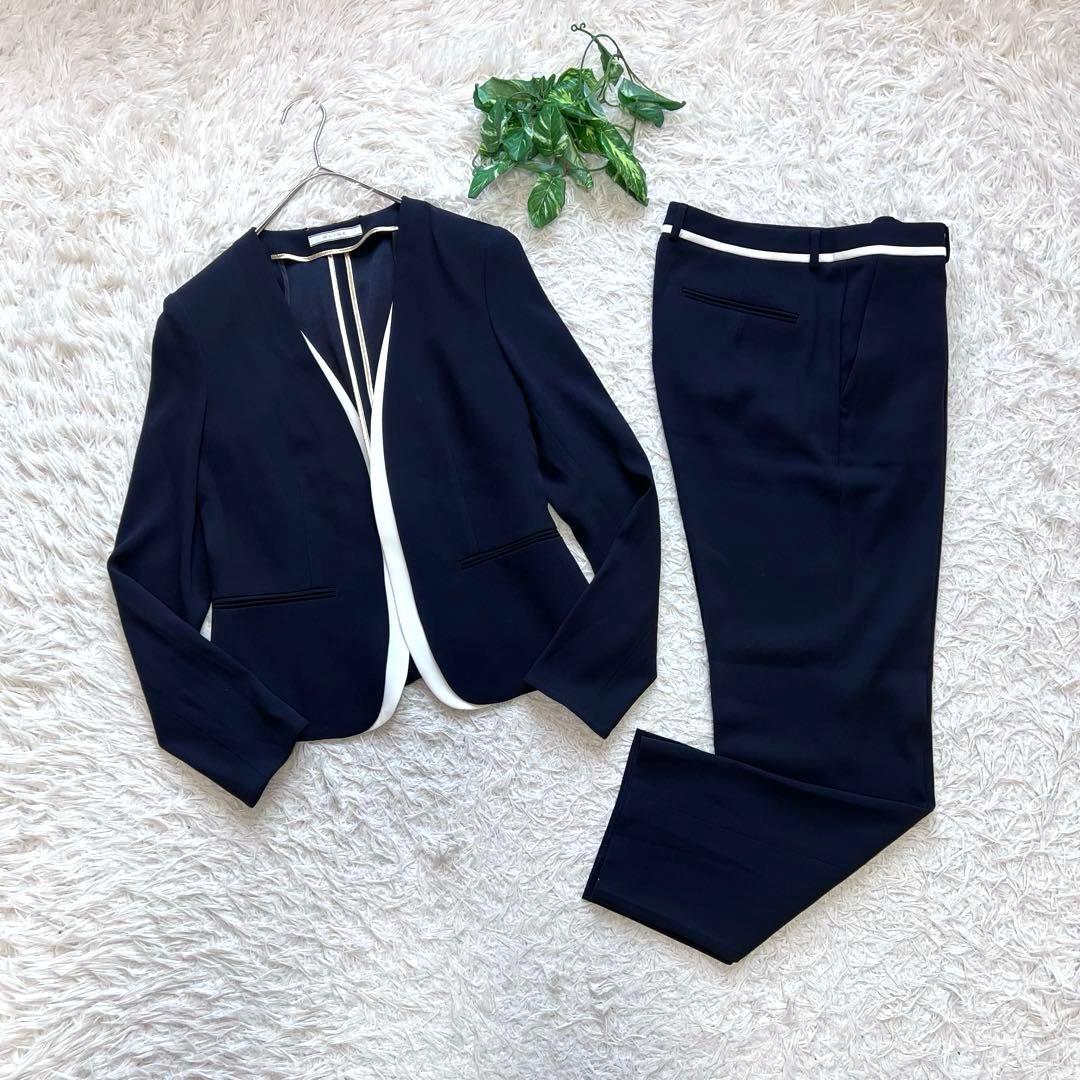 極美品 ベイジ Cindy ダブルカラー ジャケット パンツスーツ 近年 4/6