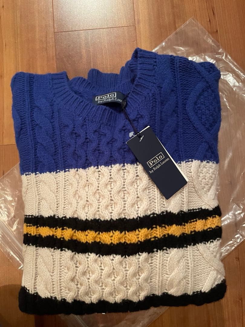 タイソンAW22 未使用 ポロ バイ ラルフローレン アルパカ混 XL