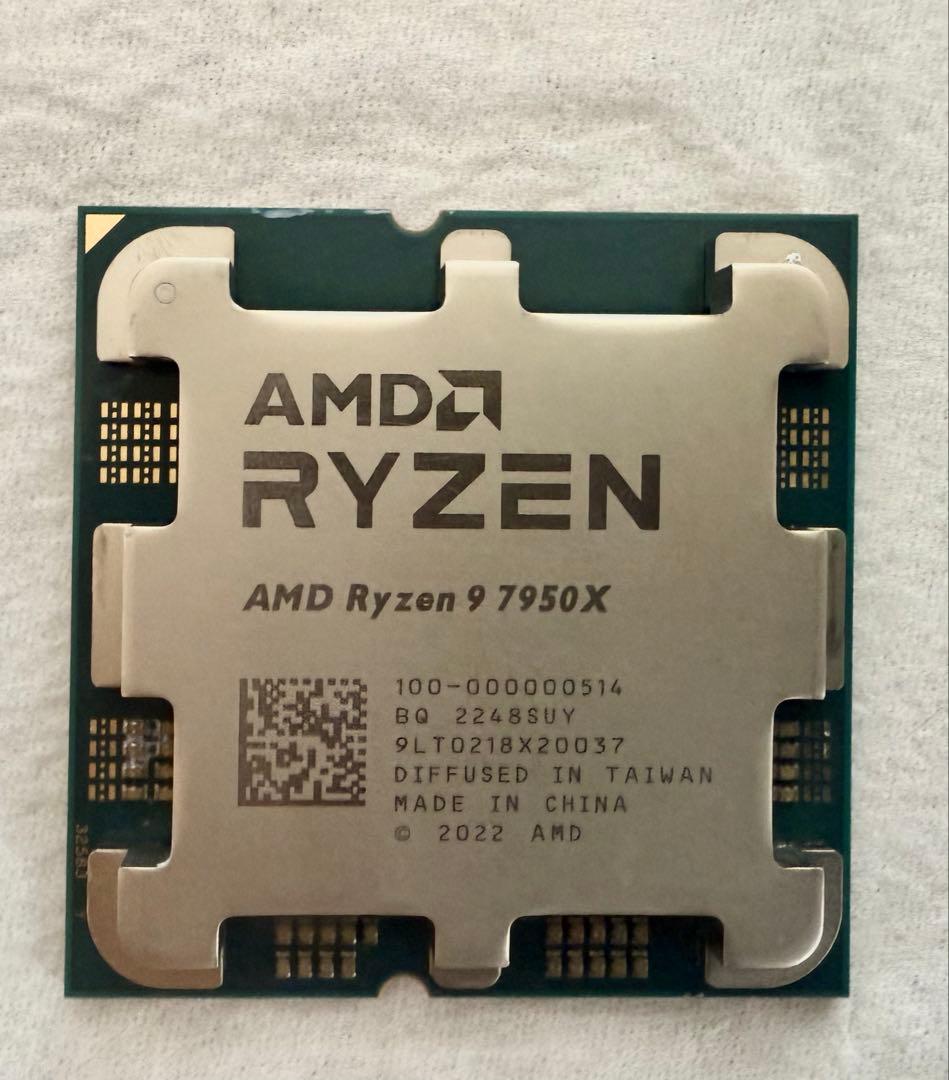 AMD Ryzen 9 7950X 7000シリーズ CPU 動作確認済