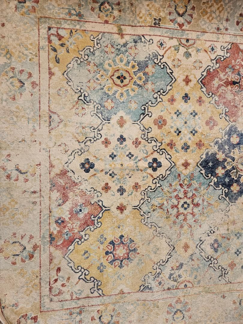 多色オリエンタルデザインラグ