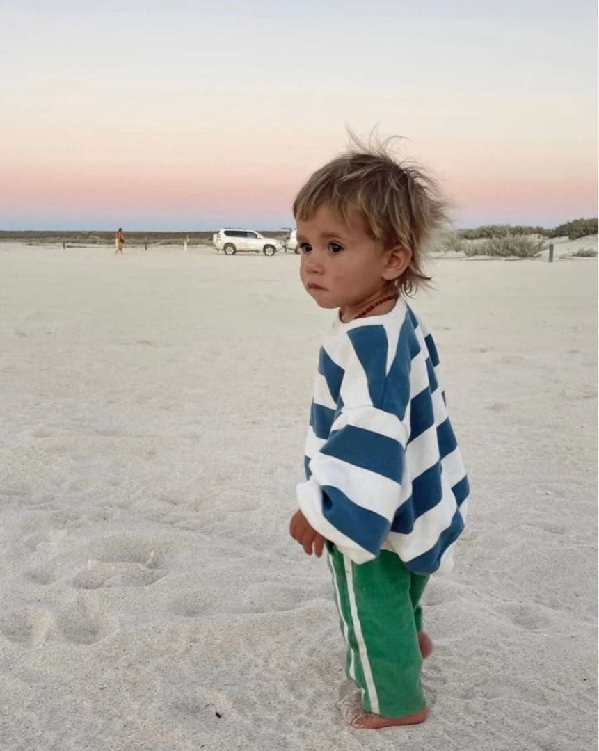 ボトムス・スパッツ ziggy zaza / twin stripe terry pant 2-3y