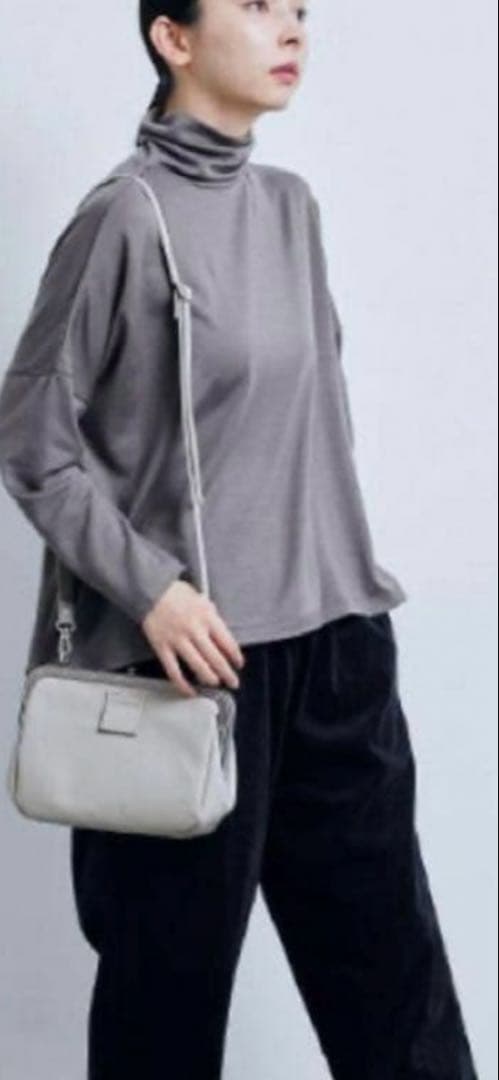 新品　中川政七商店 ウールのタートル ワイド プルオーバー グレー