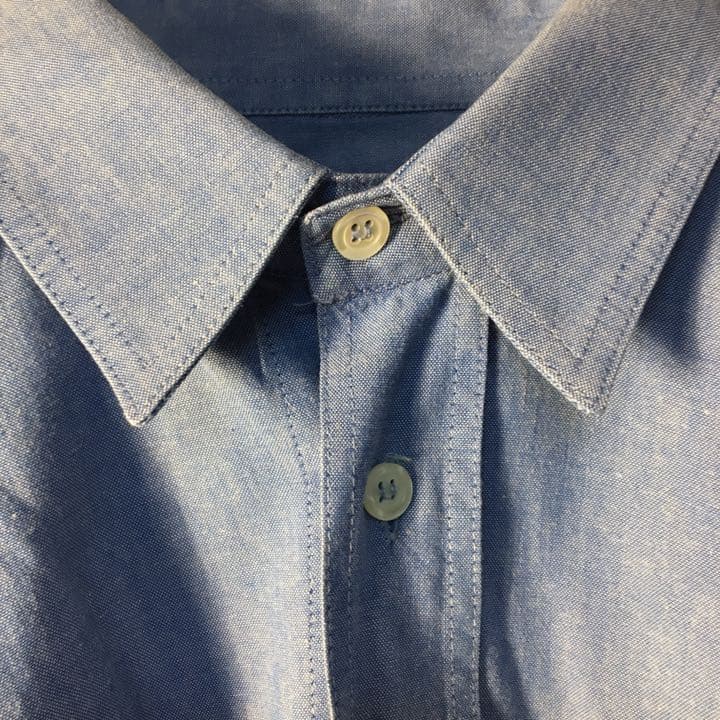 【希少】90s PARIS ルーニー・テューンズ 刺繍ロゴ シャンブレーシャツ