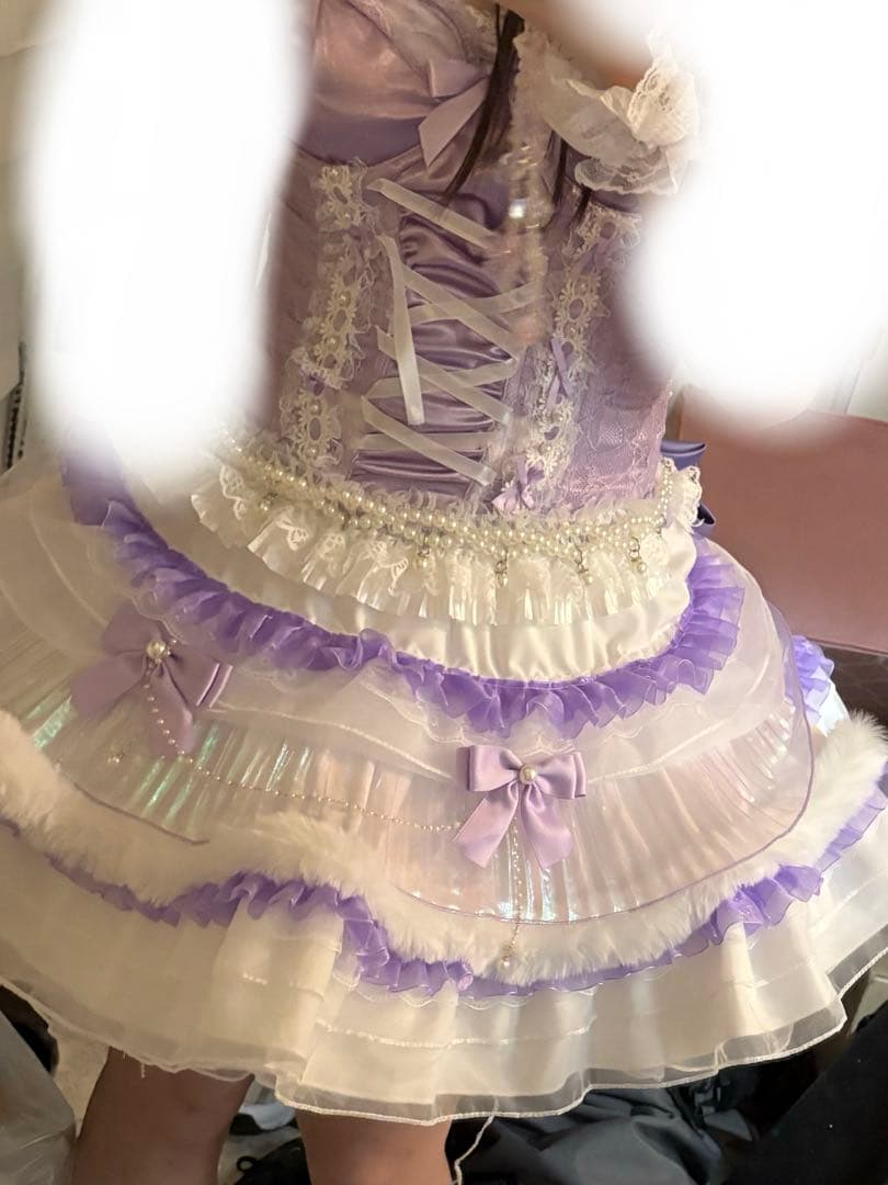 文化祭 アイドル 衣装 コスチューム 紫 ロリータ