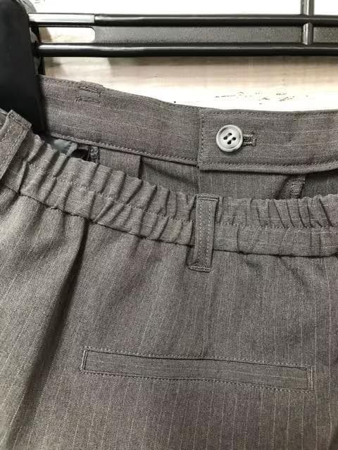 新品☆23号3L4L♪グレー系9分丈テーパードパンツスーツ♪ストレッチ◯D374