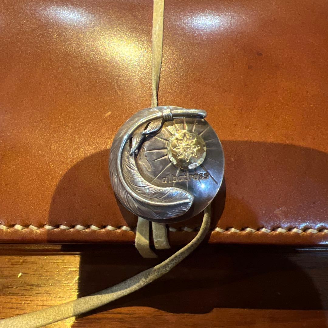 長財布シルバーコンチョ　18Kコンチョ　新喜皮革　コードバン