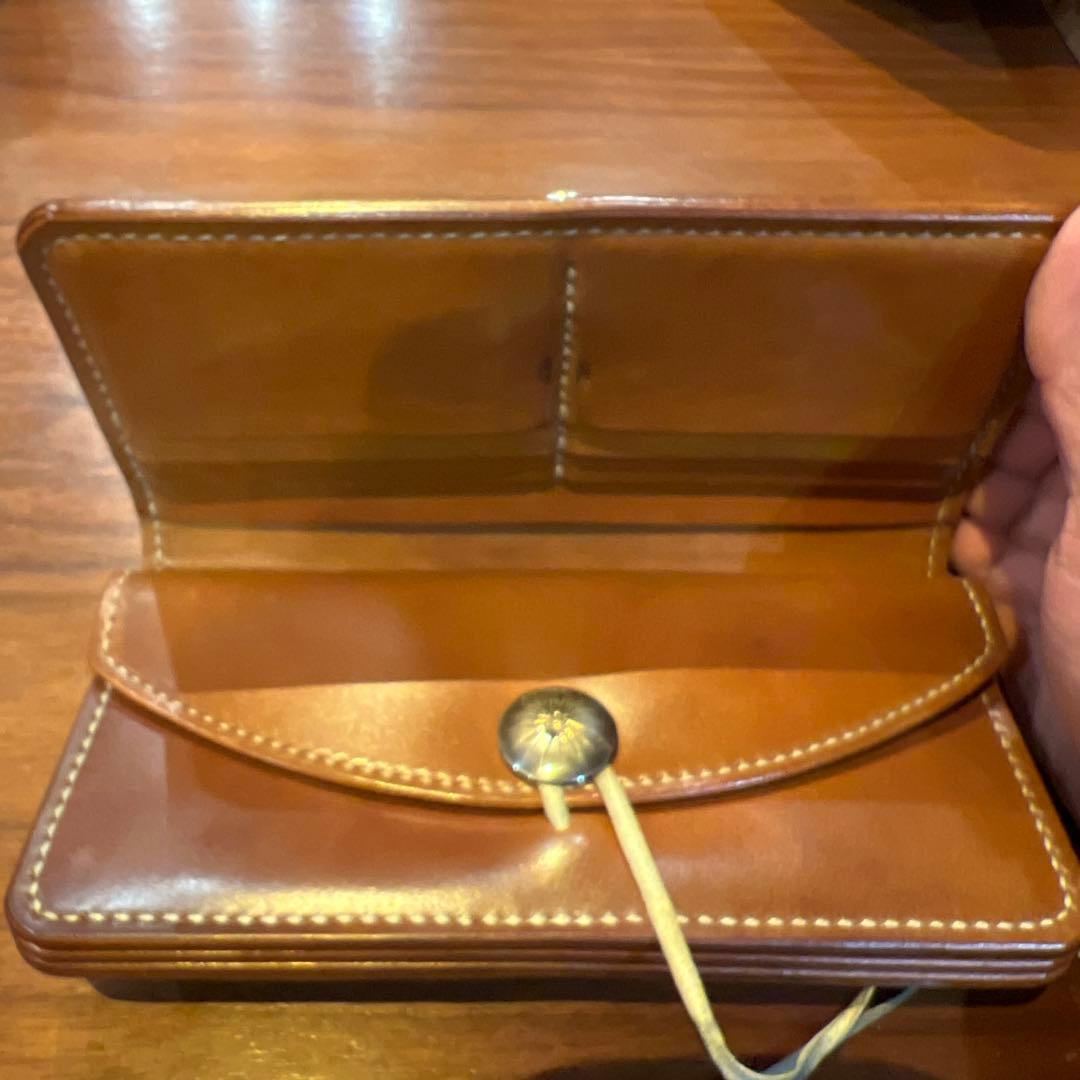 長財布シルバーコンチョ　18Kコンチョ　新喜皮革　コードバン