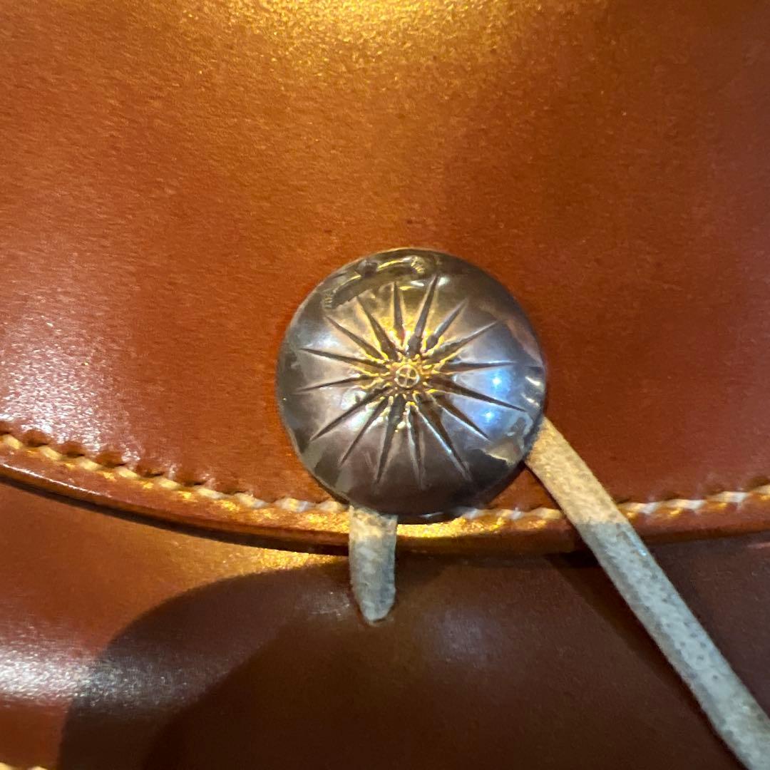 長財布シルバーコンチョ　18Kコンチョ　新喜皮革　コードバン