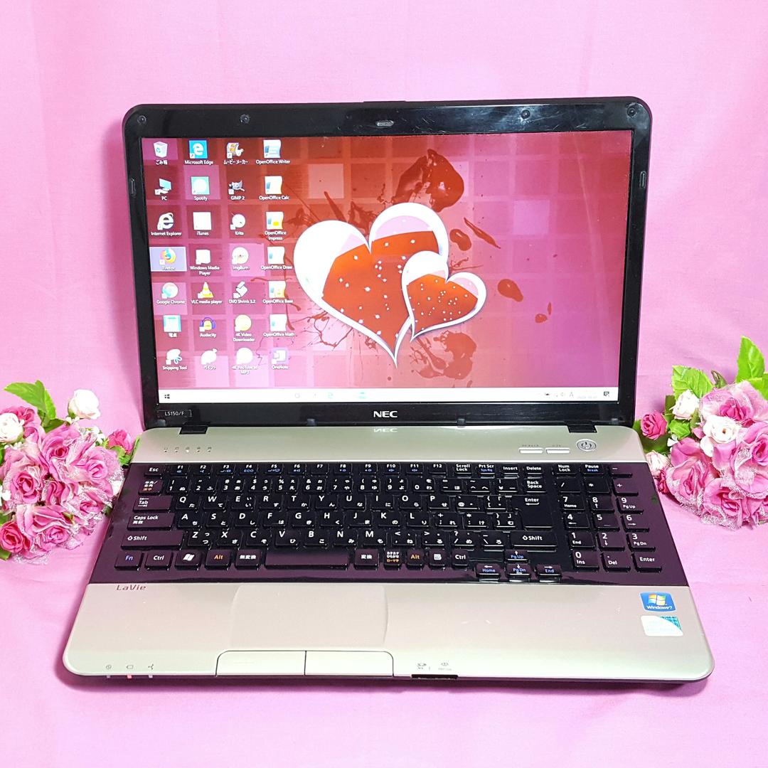 最新❇Win10❇ゴールド色❇NEC❇LaVie❇メモリ4G♥便利ソフト多数♥