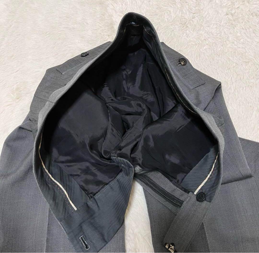 バーバリーロンドン　スーツ　セットアップ　ジャケット　パンツ　シルク混　L M