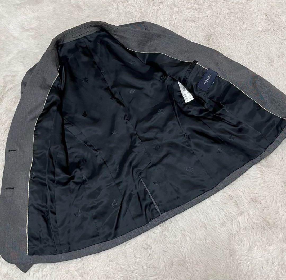 バーバリーロンドン　スーツ　セットアップ　ジャケット　パンツ　シルク混　L M