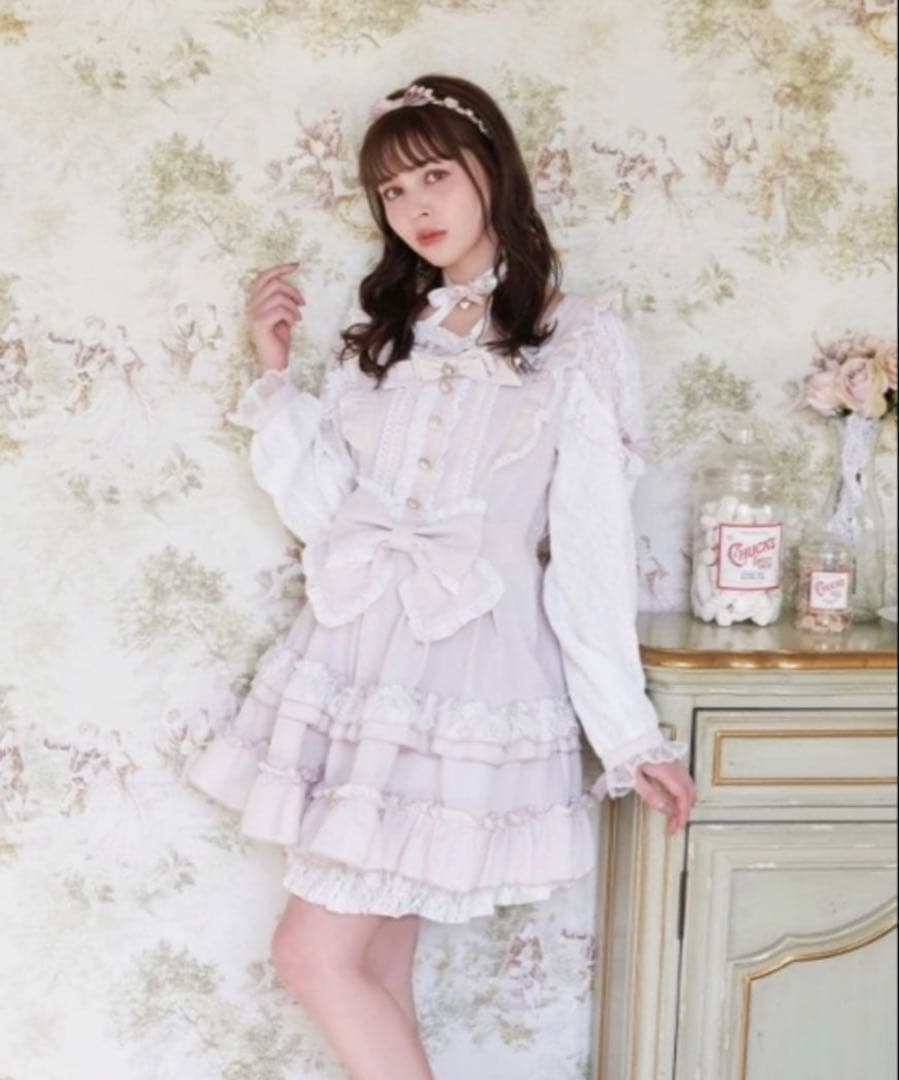 LIZLISA ティアラリボンティアードワンピース