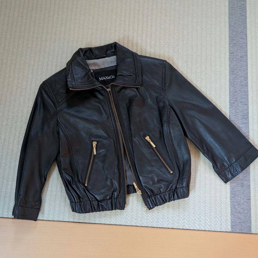 MAX&Co. 黒 レザージャケット シングルライダース