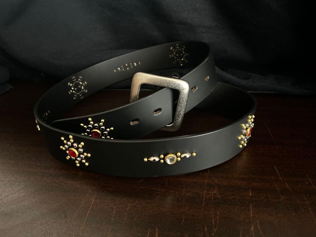 HTC風/本革（牛革）スタッズベルト（ハンドメイド）