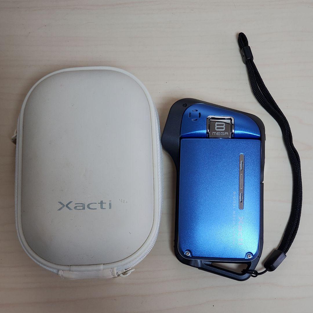 希少 外箱、純正ケース付 SANYO Xacti DMX-CA8 ブルー