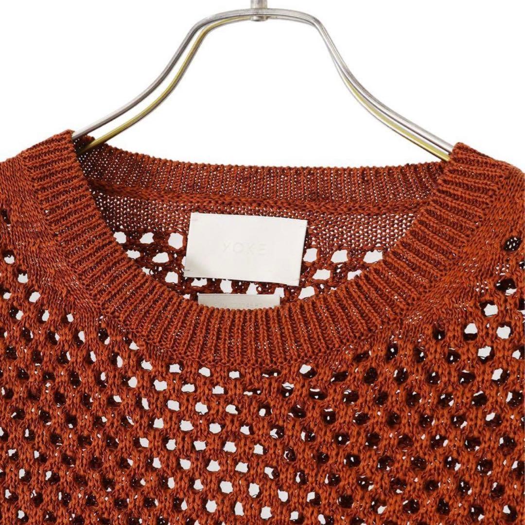 【最終値下げ】22SS YOKE MESHED KNIT CREWNECK