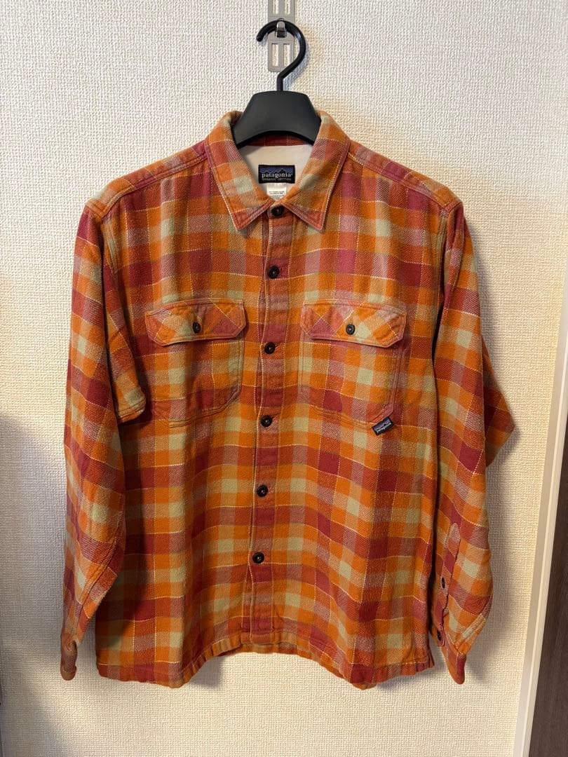 S ルーマニア製 patagonia ヘビネル フランネルチェックシャツ
