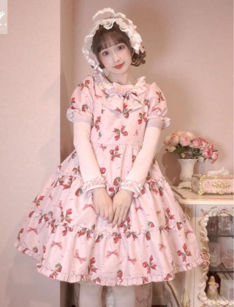 まゆろん アベイル いちご柄ワンピース