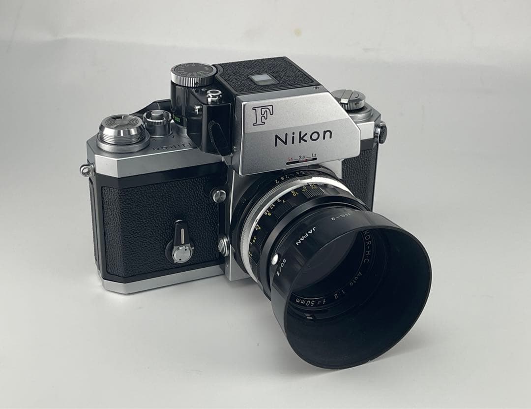 完動品　Nikon F フォトミックファインダー　初期型50mm F2レンズ 付